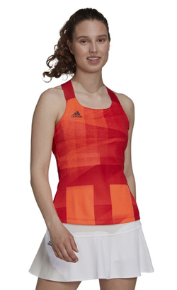 Женский топ теннисный Adidas Y-Tank TK PB HR W - красный