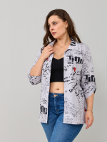 Рубашка Р-001/серый-газета