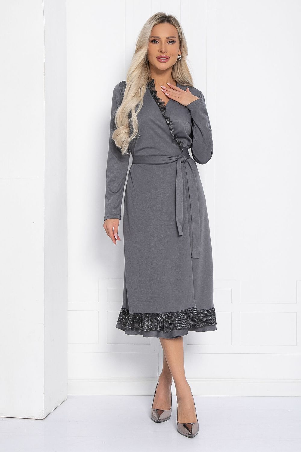 Платье Арфа (серое) П12289-10 LT Collection