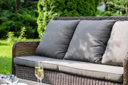 "Гляссе" лаунж-зона из искусственного ротанга, цвет коричневый