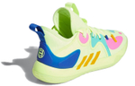 Adidas Harden Stepback 2 round head lace-up fabric shock absorption, wear-resistant, breathable, low-top basketball shoes men's green, blue and yellow