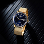 ZEPPELIN Hindenburg Collection Quartz Movement Men"s Watches Watch Blue Dial Stainless Steel Case Steel Strap