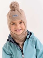 Шлем демисезонный из смесовой шерсти "Экрю"