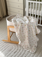 Плед из муслина с рюшами, Тюльпаны