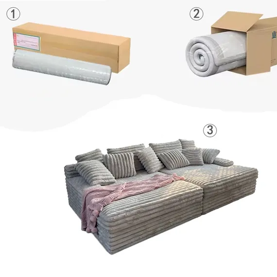 Диван модульный бескаркасный 4627, серый