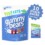YumEarth, жевательные мишки без глютена, клубника, вишня, манго, персик, 10 порционных упаковок по 19,8 г (0,7 унции)