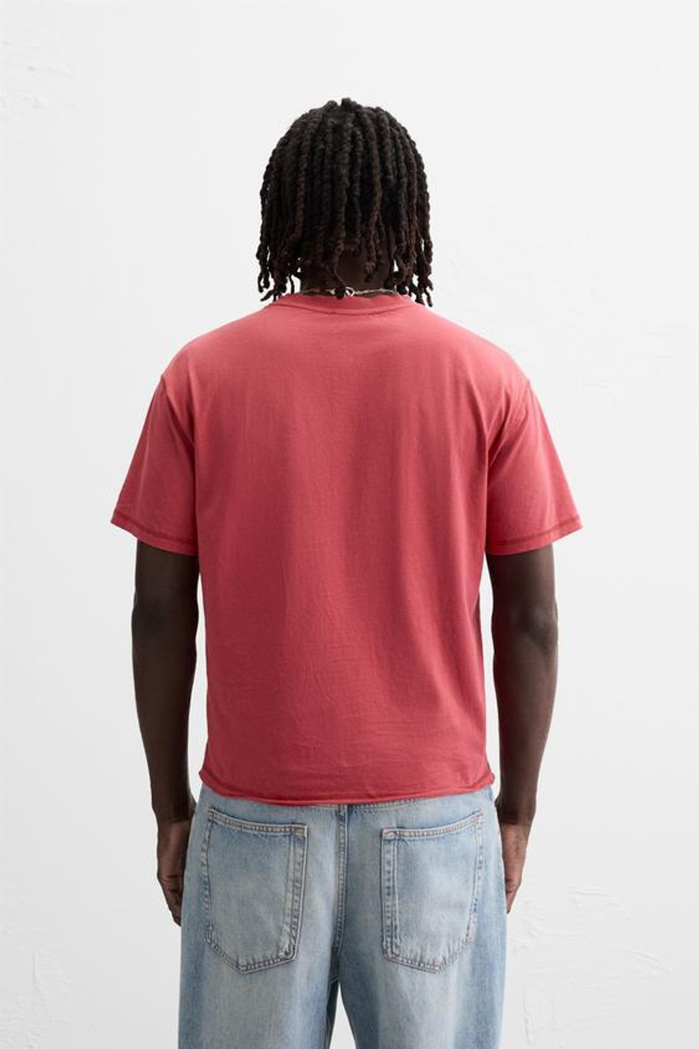 ZARA ФУТБОЛКА С НАДПИСЬЮ, МАЛИНОВЫЙ