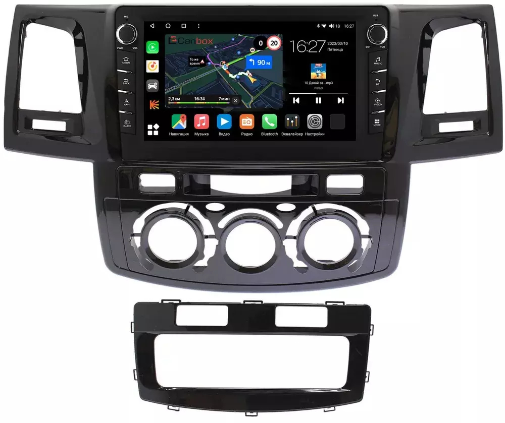 Магнитола для Toyota HiLux 2011-2015 - Canbox 9414 Android 10, ТОП процессор, CarPlay, 4G SIM-слот