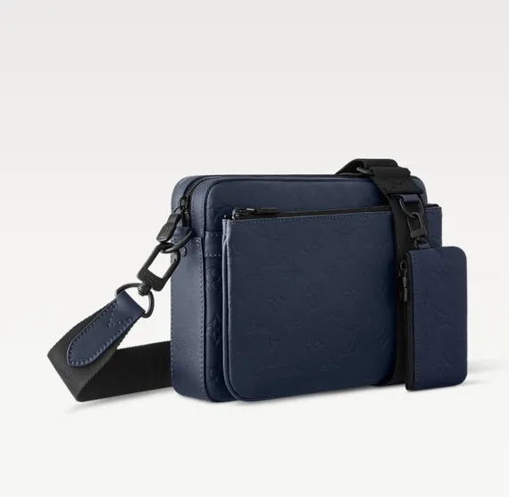 Сумку-мессенджер Louis Vuitton Trio, синий
