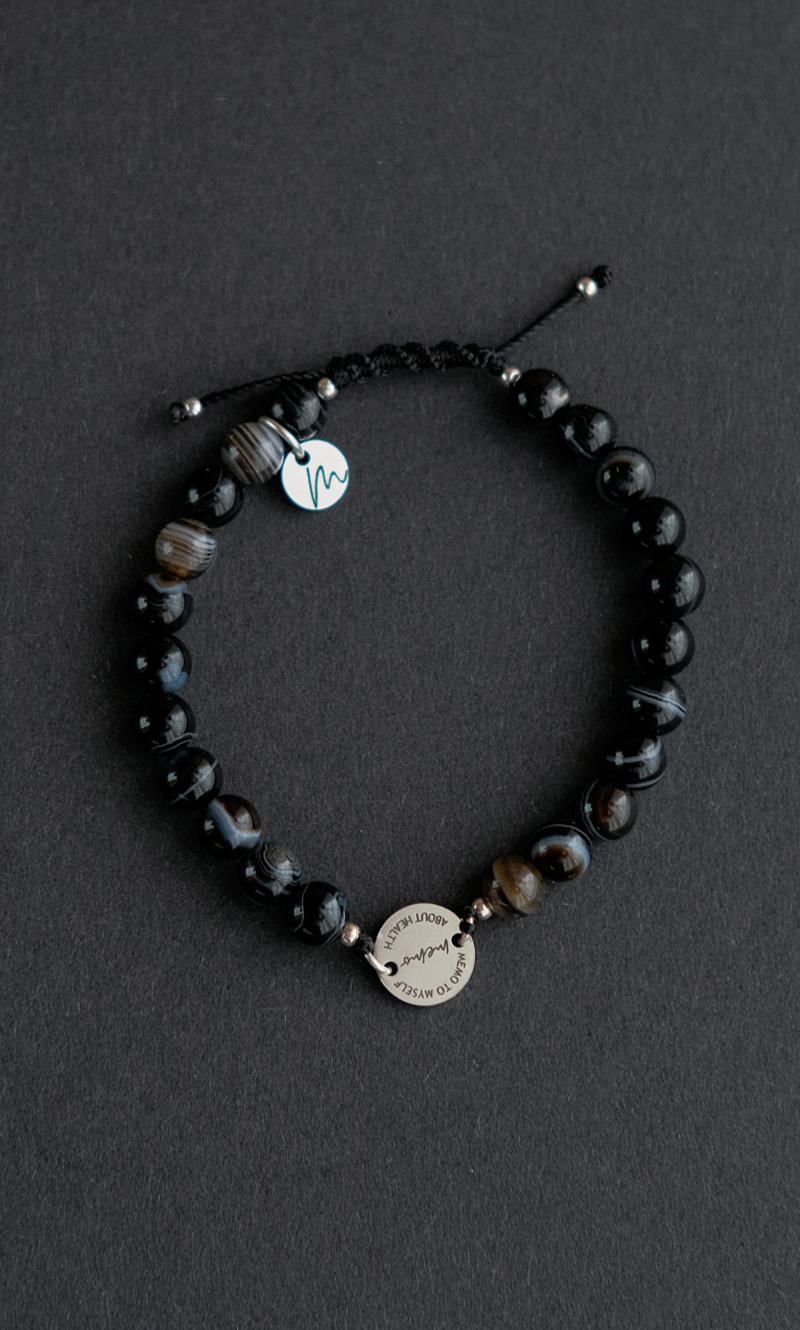 Браслет "Memo about Health" шамбала из агата