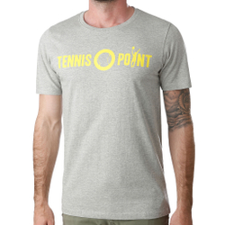 Мужское теннисное поло Tennis-Point Basic T-Shirt Men - Lightgrey, Yellow