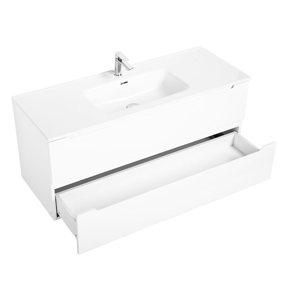 Подвесная тумба с раковиной BelBagno ETNA Bianco Lucido 120 см ETNA-1200-2C-SO-BL-P + BB1200ETL