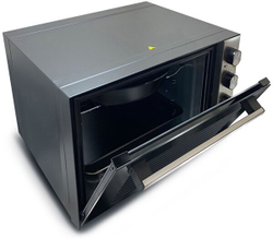 Мини-печь Ginzzu HOT-177, серый, 72л, 2500Вт, подсветка, таймер, конвекция, вертел