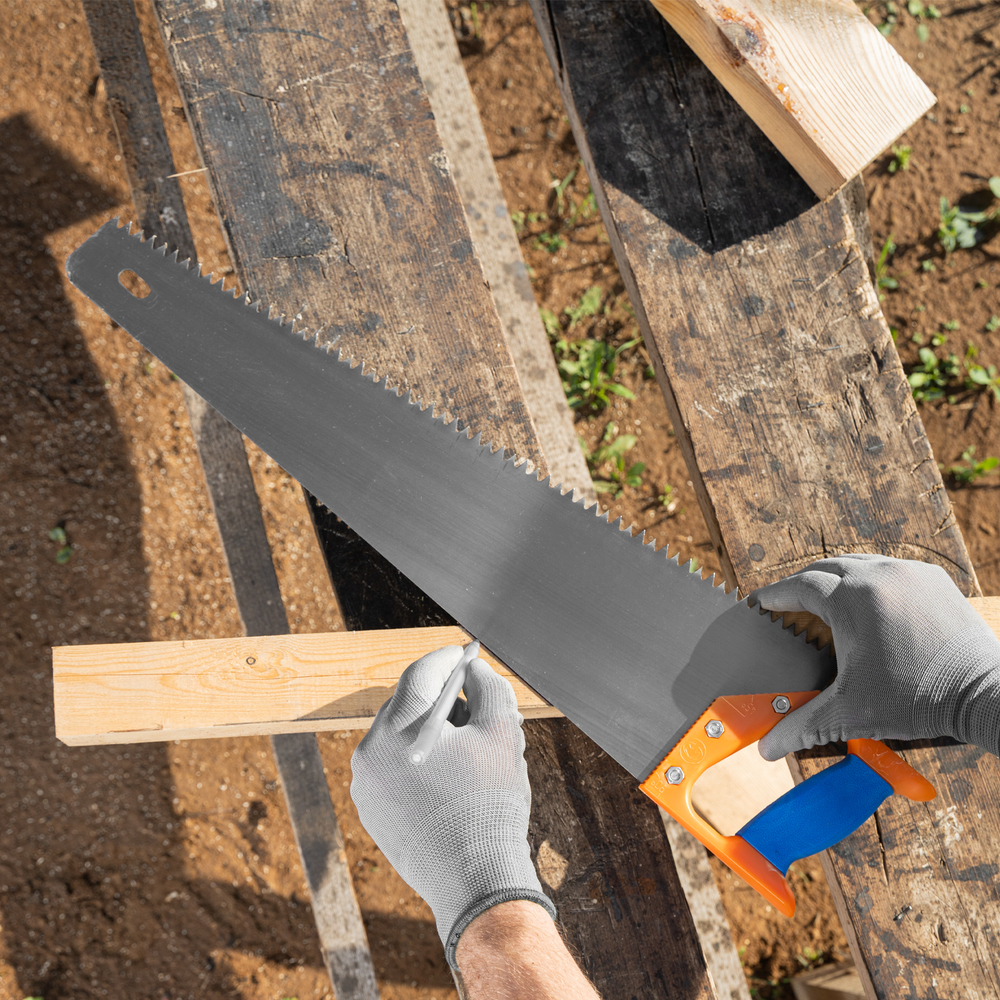 Ножовка по дереву, 500 мм, шаг зубьев 6.5 мм, пластиковая рукоятка