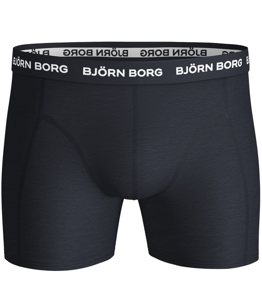 Мужские боксеры спортивные Björn Borg Shorts Solid 5P - blue depths
