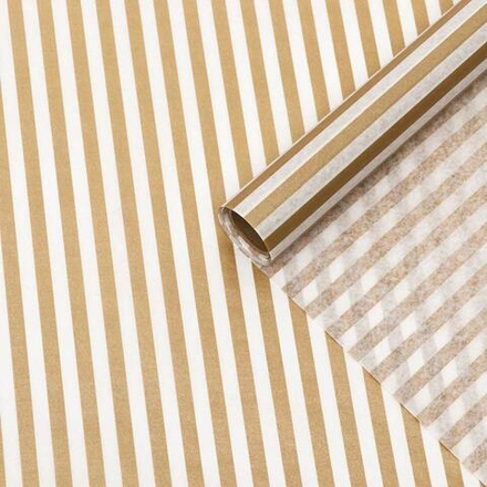 Бумага силиконизированная «Полоски», золотые, для выпечки, 38 х 50см