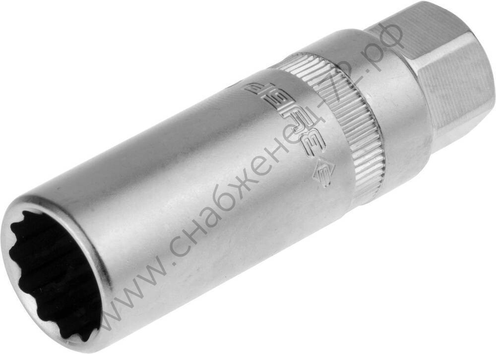 ЗУБР 3/8″, 14 мм, свечная торцовая головка с резиновой вставкой (27729-14)
