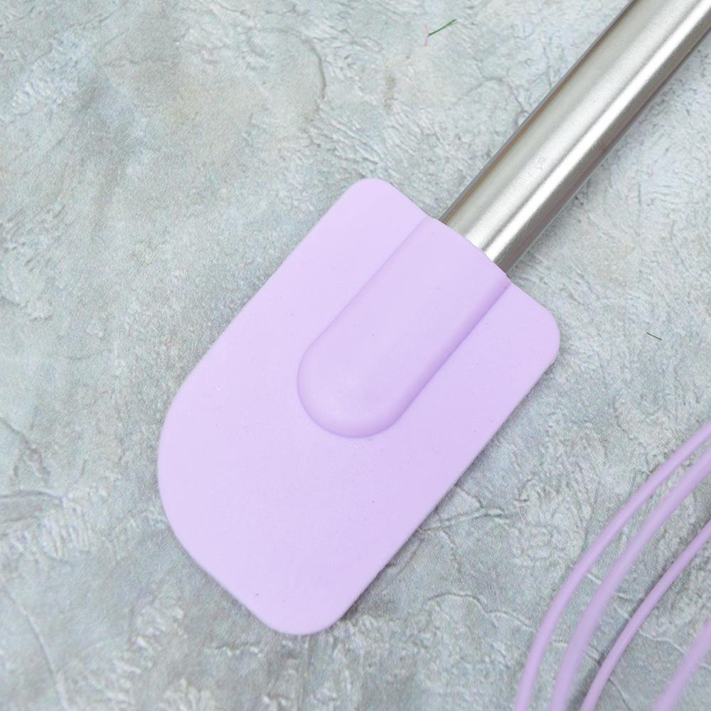 Набор кухонных принадлежностей силиконовый: лопатка+венчик, 26*6см