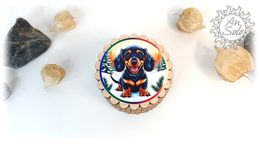 Мини-шкатулка "Щенок "Такса"