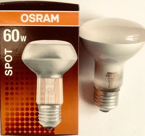 Лампа (2 штуки) накаливания рефлекторная Conc R63 60W E27 Osram
