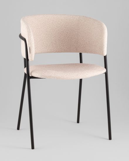 Кресло Нэлли New буклированный велюр бежевый