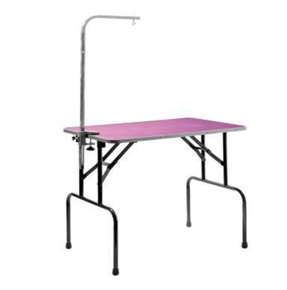 ZooOne Стол для груминга Профи складной большой с кронштейном 121х60х75 см, фиолетовый, 14 кг