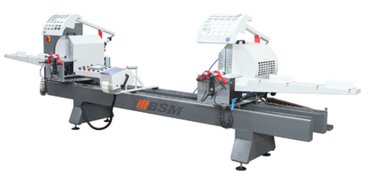 Автоматический торцовочный двухпильный станок с ЧПУ BSM CK500 по ПВХ и алюминию