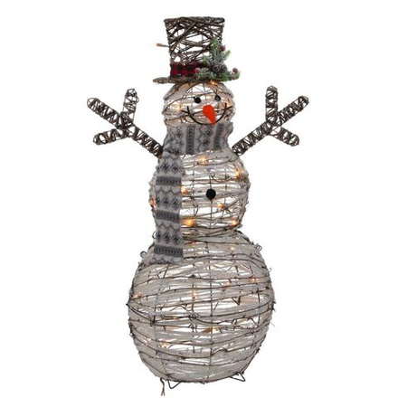 GAEM Изделие декоративное с подсветкой "Снеговик", L60 W20 H90 см, (тепл бел, от сети 220V)