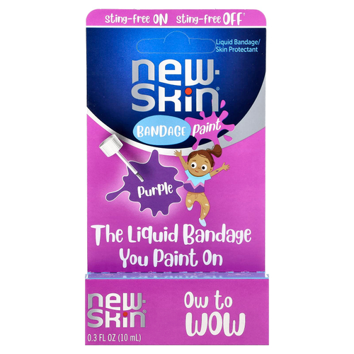 New Skin, жидкая краска для детей, фиолетовый, 10 мл (0,3 жидк. унции)