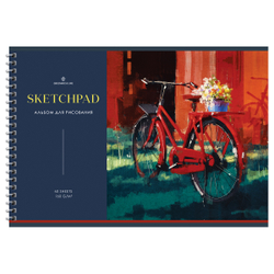 Альбом для рисования 40л., А4, на гребне Greenwich Line "About summer", 160г/м2, мат. ламинация, тисн. фольгой, перфорация на отрыв, жест. подложка PS40c-47379