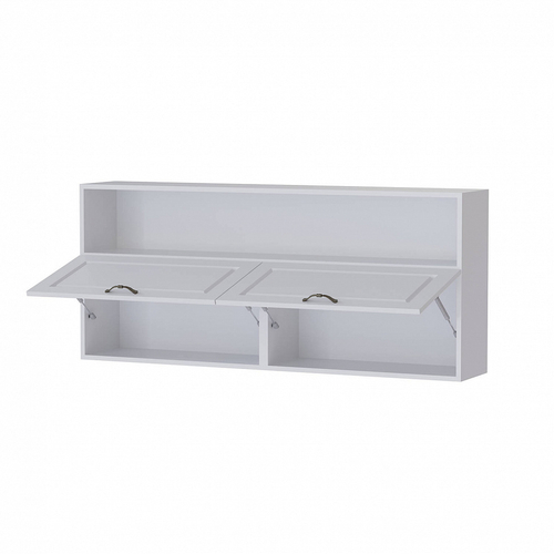 Гостиная Апполия Шкаф навесной (корпус) белый ТЭКС