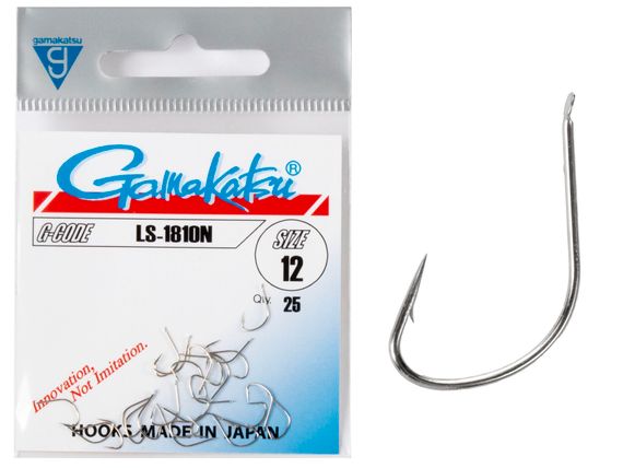 Крючки Gamakatsu LS-1810N HOOKS NICKEL разм. 12 25шт.