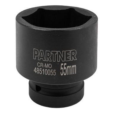Головка ударная глубокая 55мм (6гр),1'' Partner PA-48510055