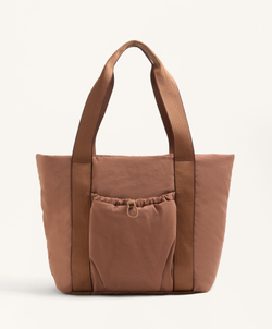 Oysho Сумка-шоппер с передним карманом, терракотовый