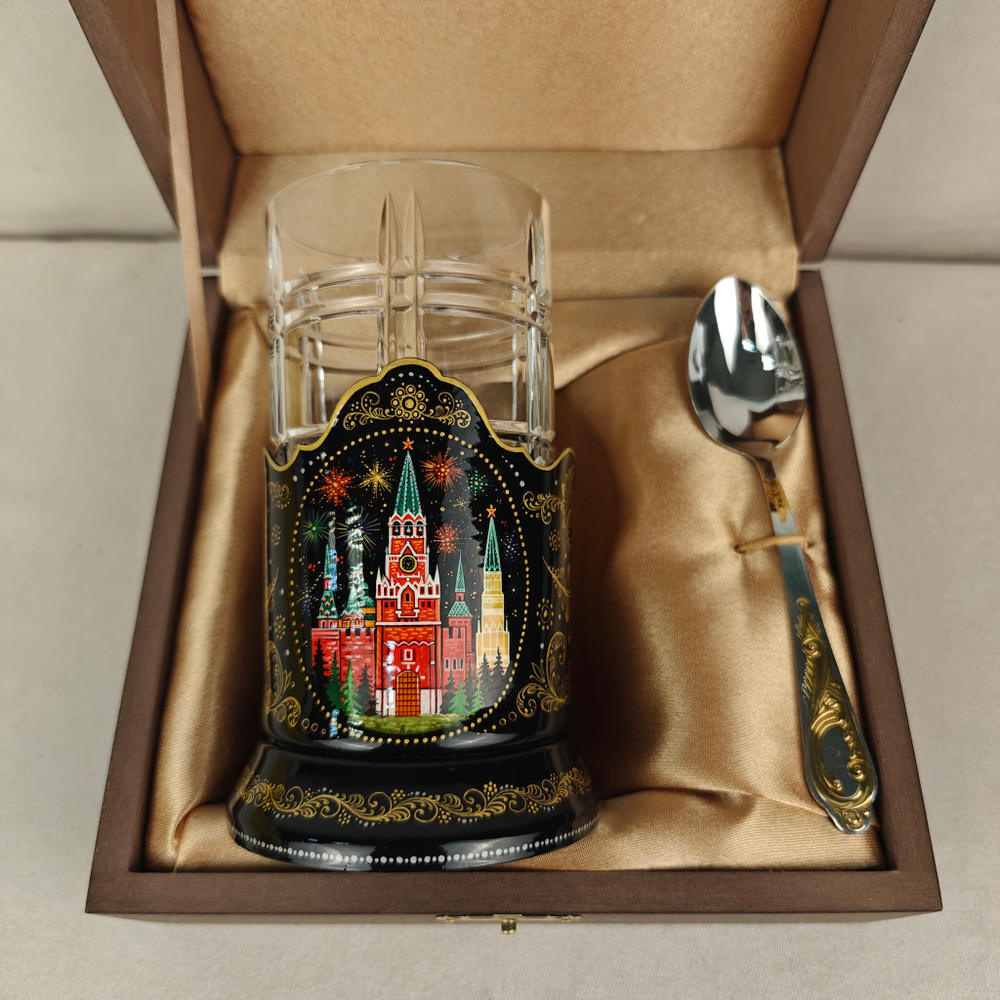 Чайный набор "Москва. Кремль" (Ручная роспись Палех)