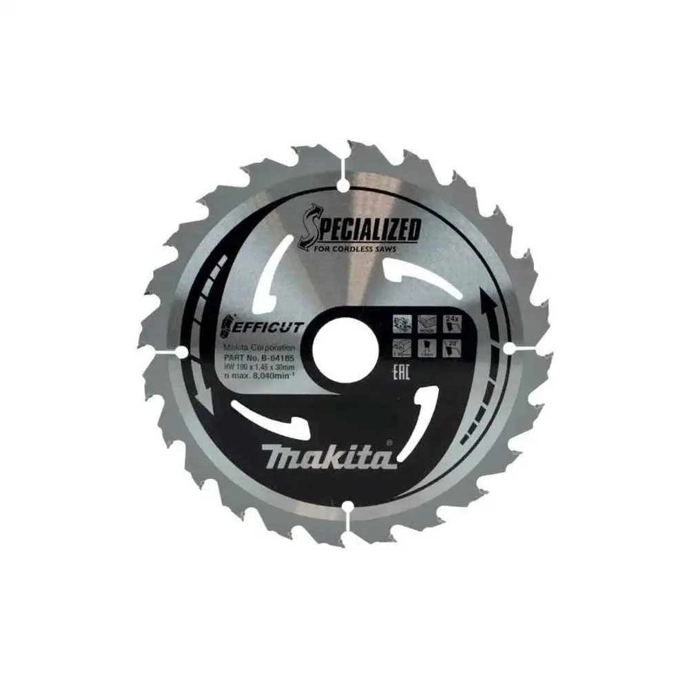 Пильный диск для дерева EFFICUT 190x30x1.0х24T Makita B-64185