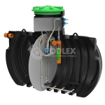 BioBox Aero Pro 10 long Родлекс 4000 л. горизонтальный / 2700 л. в сутки / До 11 чел. / принудительный сброс / компрессорный аэрация (2720x1480x2540см;212кг;) - арт.560047