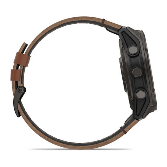 Умные часы Garmin Fenix 8 PRO, 51 мм, AMOLED, Сапфировое стекло, Углеродно-серый, титановый DLC с ремешком из каштановой кожи