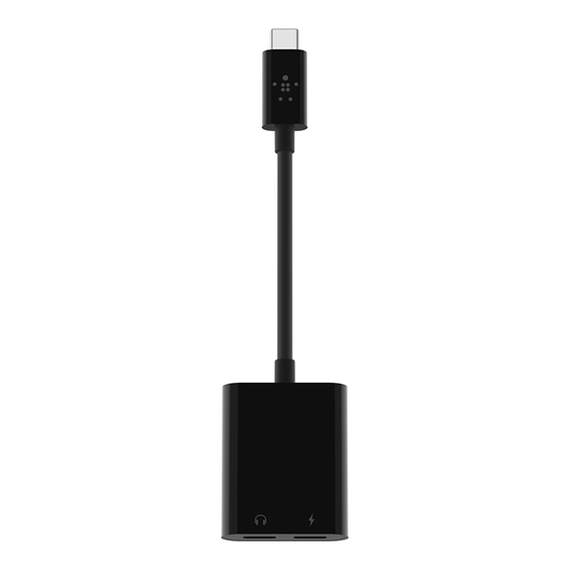 Адаптер Belkin USB Type-C для аудио и зарядки (F7U081BTBLK/F7U081btBLC), черный