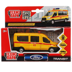 Модель ин. мет. "Ford Transit. Реанимация" 12см, открыв. двери, коробка SB-18-18-A-Y-WB (Технопарк)