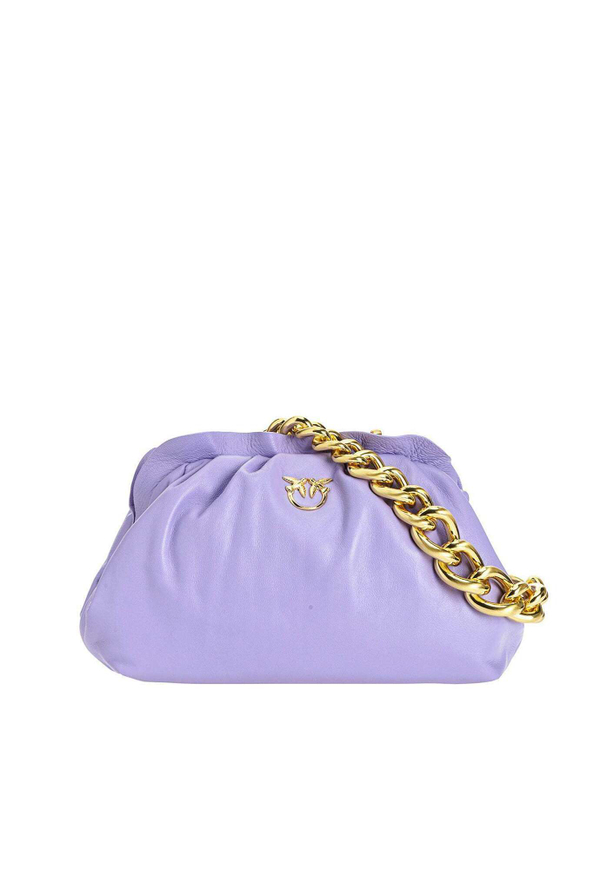 MINI CHAIN CLUTCH BAG FRAIMED - lilla