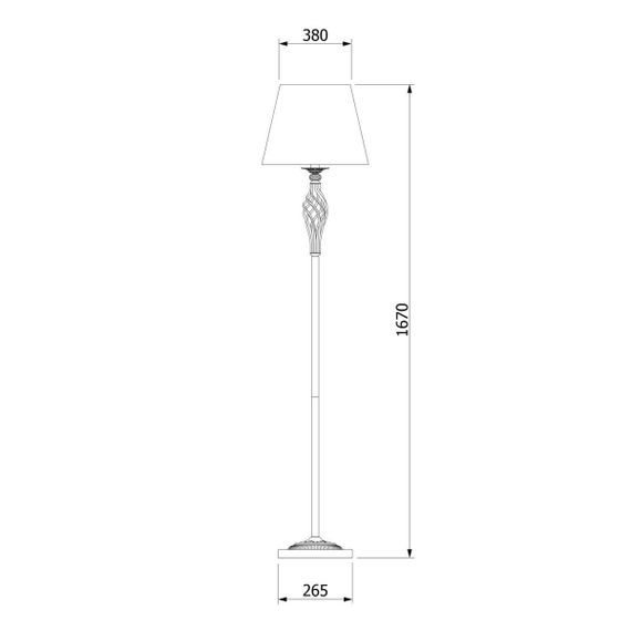 Торшер Eurosvet 01003/1 античная бронза