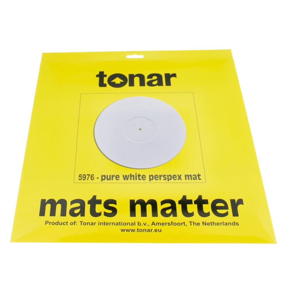 Слипмат Для Проигрывателя Виниловых Пластинок (Tonar Pure White Perspex Mat 5976)