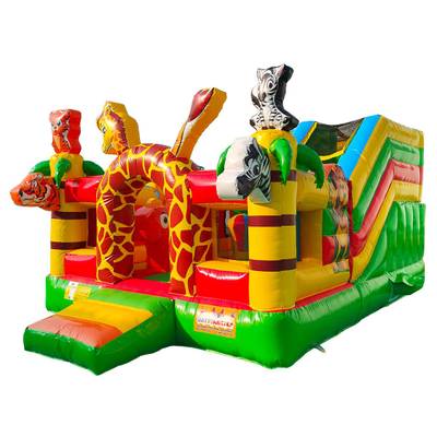 Коммерческий надувной батут "Сафари-экскурсия", с горкой 5*4*2,8 м