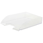 Лоток горизонтальный для бумаг BRAUBERG "Office style", 320х245х65 мм, прозрачный