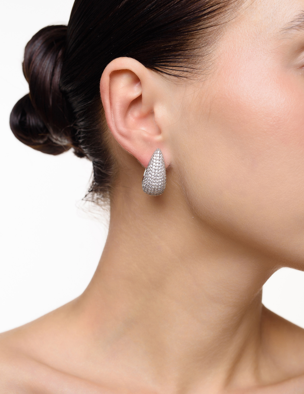 Серьги "Shine Double Drop" Silver