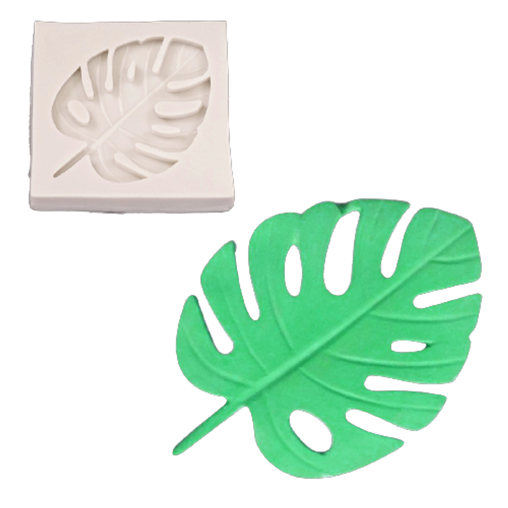 Силиконовый молд "Лист монстеры" 7*5 см