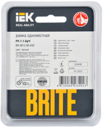 BRITE Рамка 1 -местная РУ-1-1-БрЧ металл черный IEK