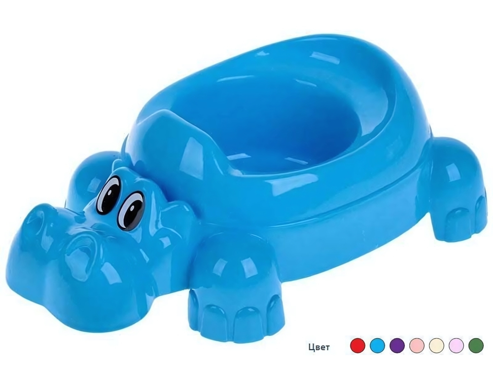 Горшок детский "Бегемотик", цвет молочный