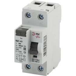 УЗО ЭРА PRO NO-902-63 ВД1-63 2P 80А 300мА | УЗО